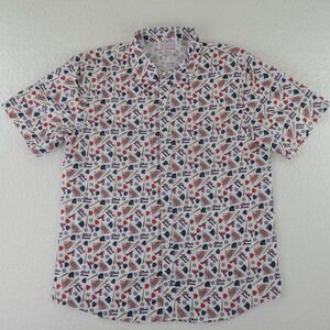 Atlanta Braves Coors Light SS‎ Button Up Mens Medium Genuine Merchandise MLB